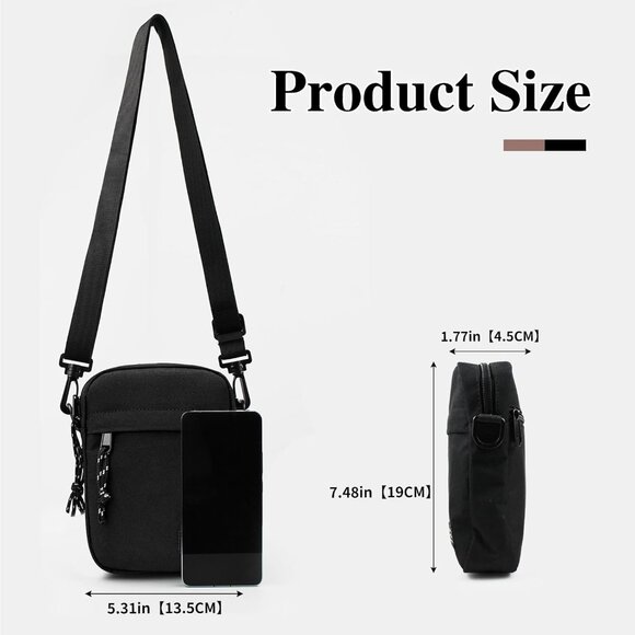 Stylish Men's Crossbody Satchel with Smooth Zippers - Perfect for Daily Use - Picture 2 of 7